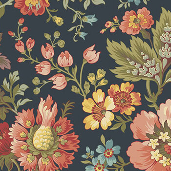 Farmer's Daughter A-10073-B Milk and Honey Blue by Laundry Basket Quilts for Andover Fabrics, Image