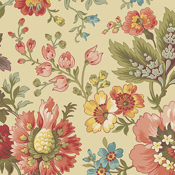 Farmer's Daughter A-10073-L Milk and Honey Cream by Laundry Basket Quilts for Andover Fabrics, Image