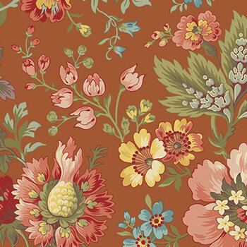 Farmer's Daughter A-10073-O Milk and Honey Orange by Laundry Basket Quilts for Andover Fabrics, Image