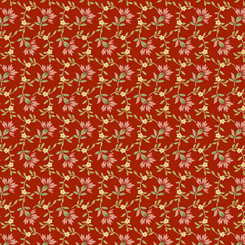 Farmer's Daughter A-10078-R Sweet Clover Red by Laundry Basket Quilts for Andover Fabrics, Image