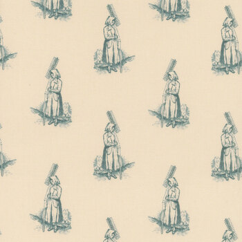 Farmer's Daughter A-10081-B Farmer's Daughter Blue by Laundry Basket Quilts for Andover Fabrics, Image