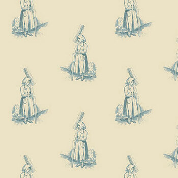 Farmer's Daughter A-10081-B Farmer’s Daughter Blue by Laundry Basket Quilts for Andover Fabrics, Image