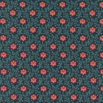 Farmer's Daughter A-10089-B Milkweed Blue by Laundry Basket Quilts for Andover Fabrics, Image