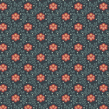Farmer's Daughter A-10089-B Milkweed Blue by Laundry Basket Quilts for Andover Fabrics, Image