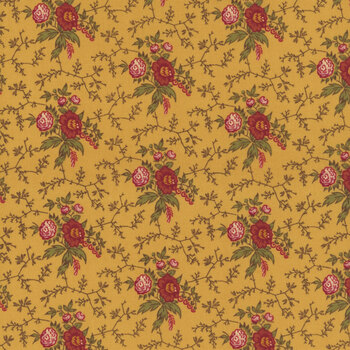 Farmer's Daughter A-10090-Y Bramble Yellow by Laundry Basket Quilts for Andover Fabrics, Image