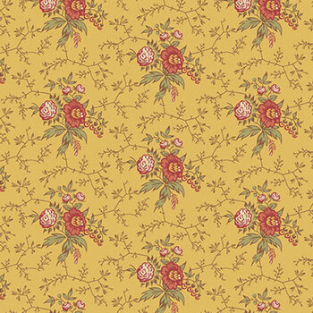 Farmer's Daughter A-10090-Y Bramble Yellow by Laundry Basket Quilts for Andover Fabrics, Image