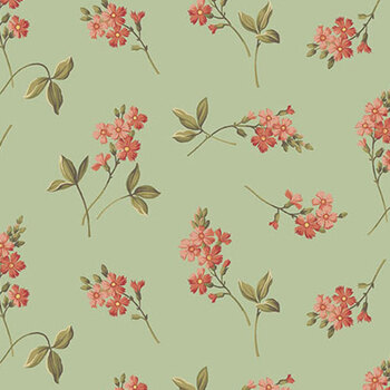 Farmer's Daughter A-10092-G Cornflower Green by Laundry Basket Quilts for Andover Fabrics, Image