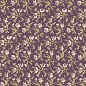 Forest Glen A-10055-P Eggplant by Renee Nanneman for Andover Fabrics, Image