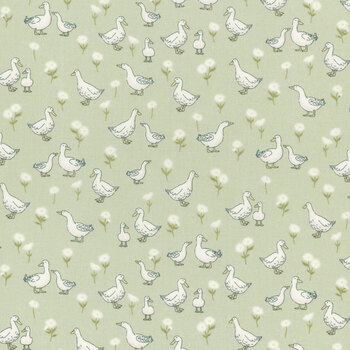 Little Ones MU-190-G Green by Makower UK for Andover Fabrics, Image