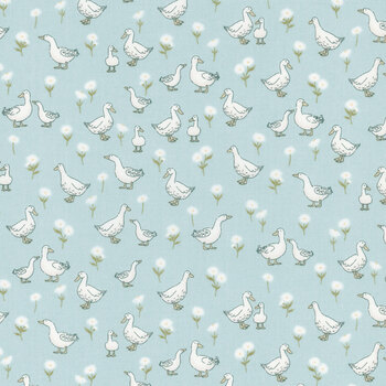 Little Ones MU-190-T Teal by Makower UK for Andover Fabrics, Image