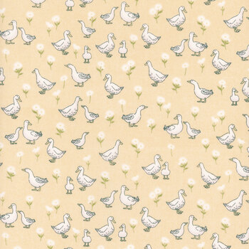 Little Ones MU-190-Y Yellow by Makower UK for Andover Fabrics, Image