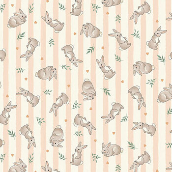 Little Ones MU-191-C Coral by Makower UK for Andover Fabrics, Image
