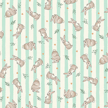 Little Ones MU-191-T Teal by Makower UK for Andover Fabrics, Image