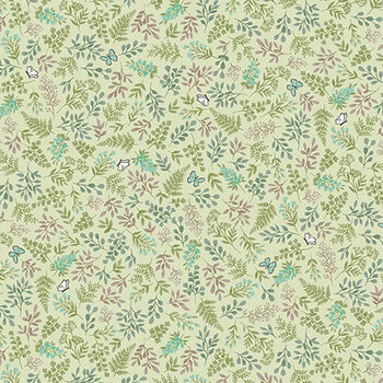 Little Ones MU-192-G Green by Makower UK for Andover Fabrics, Image
