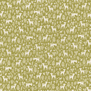 Little Ones MU-193-G Green by Makower UK for Andover Fabrics, Image