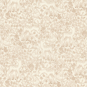Little Ones MU-194-V Brown by Makower UK for Andover Fabrics, Image