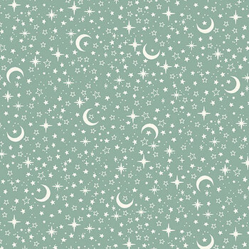 Little Ones MU-195-T Teal by Makower UK for Andover Fabrics, Image