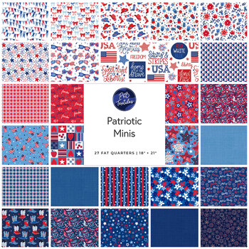 Patriotic Minis  27 FQ Set by P&B Textiles, Image