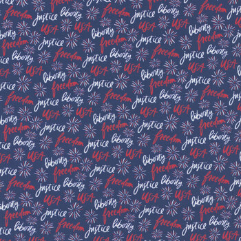 Patriotic Minis PMIN-6043-B Blue by P&B Textiles, Image