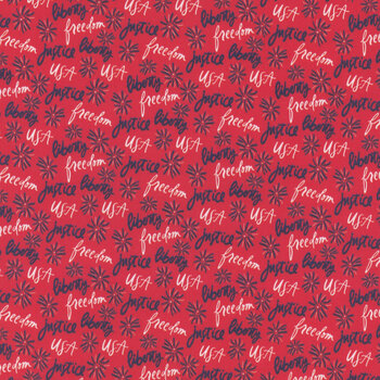 Patriotic Minis PMIN-6043-R Red by P&B Textiles, Image