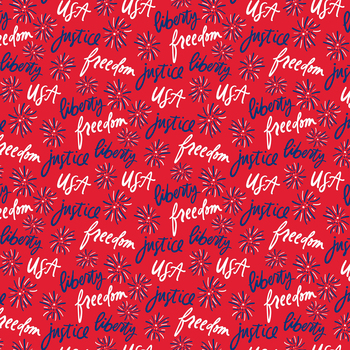 Patriotic Minis PMIN-6043-R Red by P&B Textiles, Image