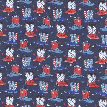 Patriotic Minis PMIN-6047-DB Dark Blue by P&B Textiles, Image