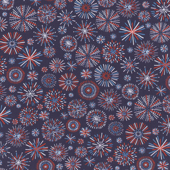 Patriotic Minis PMIN-6057-DB Dark Blue by P&B Textiles, Image
