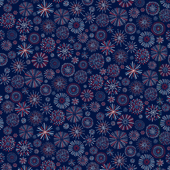 Patriotic Minis PMIN-6057-DB Dark Blue by P&B Textiles, Image