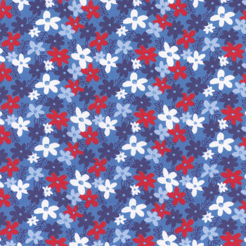 Patriotic Minis PMIN-6045-B Blue by P&B Textiles, Image