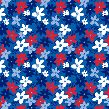 Patriotic Minis PMIN-6045-B Blue by P&B Textiles, Image