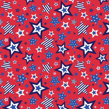 Patriotic Minis PMIN-6052-R Red by P&B Textiles, Image