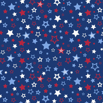 Patriotic Minis PMIN-6046-DB Dark Blue by P&B Textiles, Image