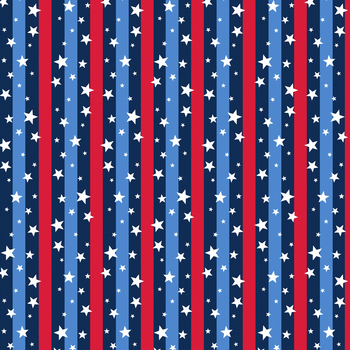 Patriotic Minis PMIN-6048-MU Multi by P&B Textiles, Image