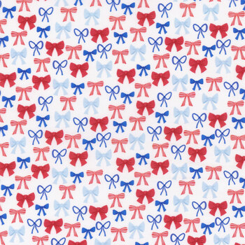 Patriotic Minis PMIN-6042-W White by P&B Textiles, Image
