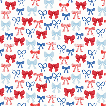 Patriotic Minis PMIN-6042-W White by P&B Textiles, Image