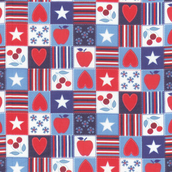 Patriotic Minis PMIN-6051-MU Multi by P&B Textiles, Image