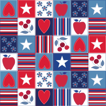 Patriotic Minis PMIN-6051-MU Multi by P&B Textiles, Image