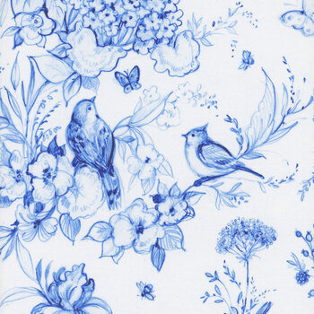 Amalfi Coast W105-002-055 White by Susan Winget for White Owl Textiles, Image
