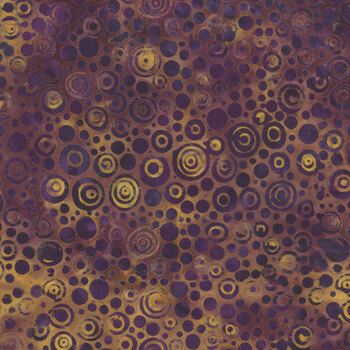 Geode Glow 112522867 Multi Purple Burgundy Gold by Kathy Engle for Island Batik, Image
