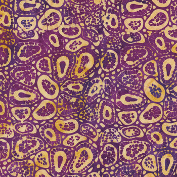 Geode Glow 112520867 Multi Purple Burgundy Gold by Kathy Engle for Island Batik, Image
