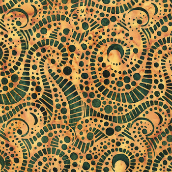 Earth Essence 112523835 Multi Green Brown Pinecone by Kathy Engle for Island Batik, Image