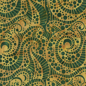 Earth Essence 112523835 Multi Green Brown Pinecone by Kathy Engle for Island Batik, Image