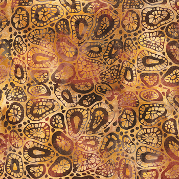 Earth Essence 112520075 Brown Russet by Kathy Engle for Island Batik, Image