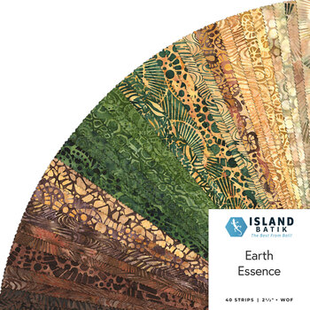 Earth Essence  2-1/2” Strip Pack by Kathy Engle for Island Batik, Image