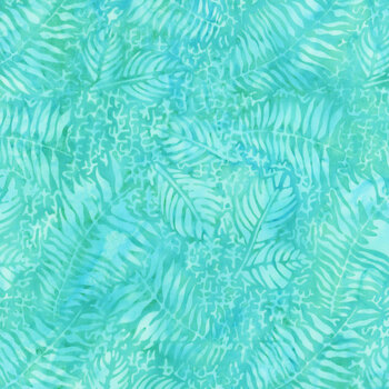 Fossil Finesse 112524905 Teal Aqua by Kathy Engle for Island Batik, Image