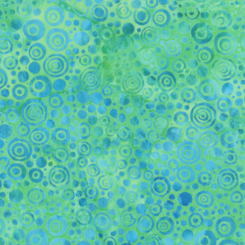 Fossil Finesse 112522965 Teal Chameleon by Kathy Engle for Island Batik, Image