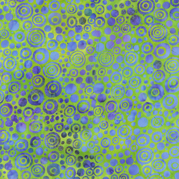 Fossil Finesse 112522850 Multi Purple Green Flourite by Kathy Engle for Island Batik, Image