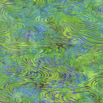 Fossil Finesse 112519850 Multi Purple Green Flourite by Kathy Engle for Island Batik, Image