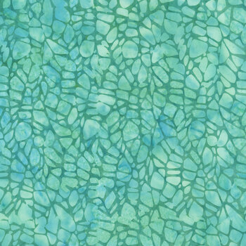 Fossil Finesse 112517965 Teal Chameleon by Kathy Engle for Island Batik, Image