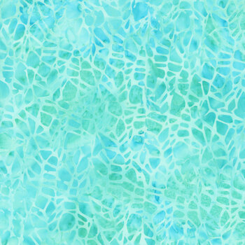 Fossil Finesse 112517905 Teal Aqua by Kathy Engle for Island Batik, Image